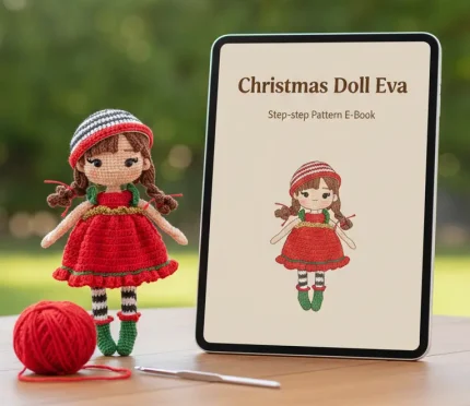 Christmas Doll Eva Crochet Pattern amigurumi holiday toy