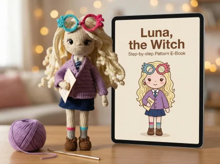 Luna the Witch Crochet Pattern: #1 Best Halloween Doll (PDF)