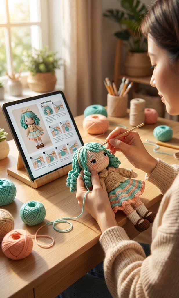 Doll Aybüke Crochet Pattern amigurumi toy