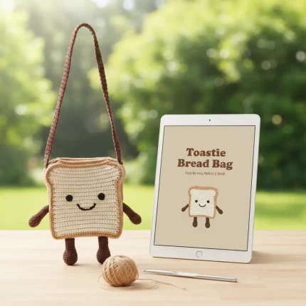 Toastie Bread Bag Crochet Pattern kitchen storage.
