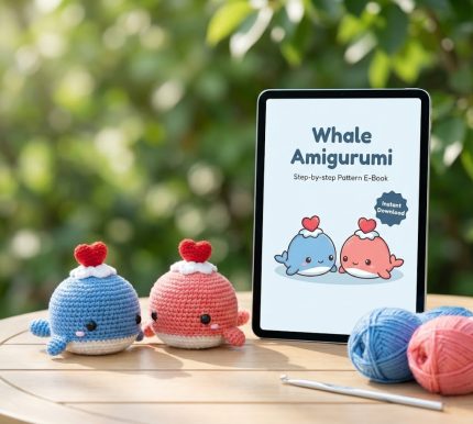 Cupid Whale Crochet Pattern amigurumi toy