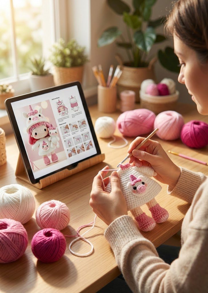 Yuni the Unicorn Crochet Pattern professional toy