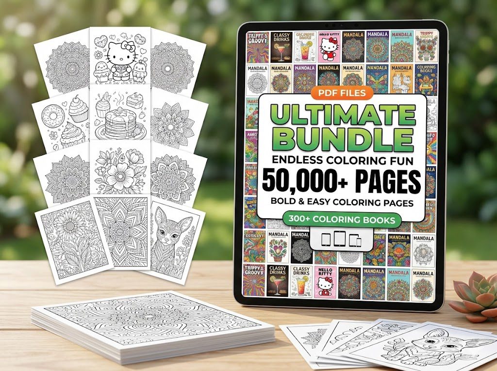 50000+ Coloring Pages Bundle: #1 Best Lifetime Deal
