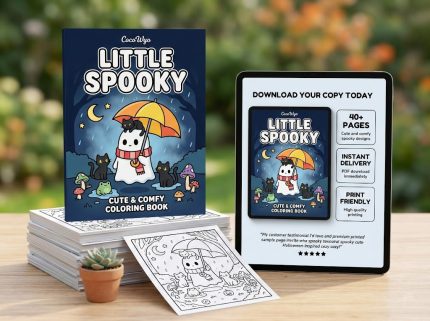 Little Spooky - Cute & Comfy Coloring Book by CocoWyo