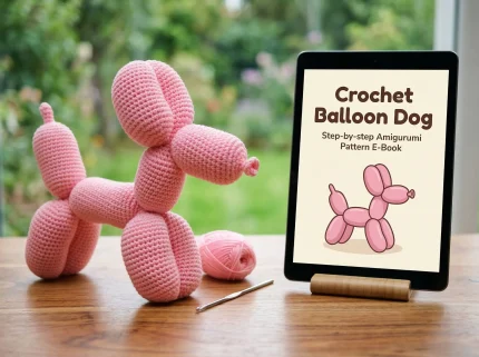 Balloon Dog Crochet Toy Pattern finished amigurumi