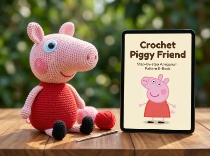 Little Pink Pig Amigurumi Pattern finished toy