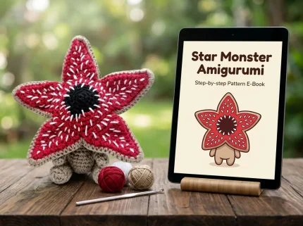 Star Monster Amigurumi Crochet Pattern finished plushie