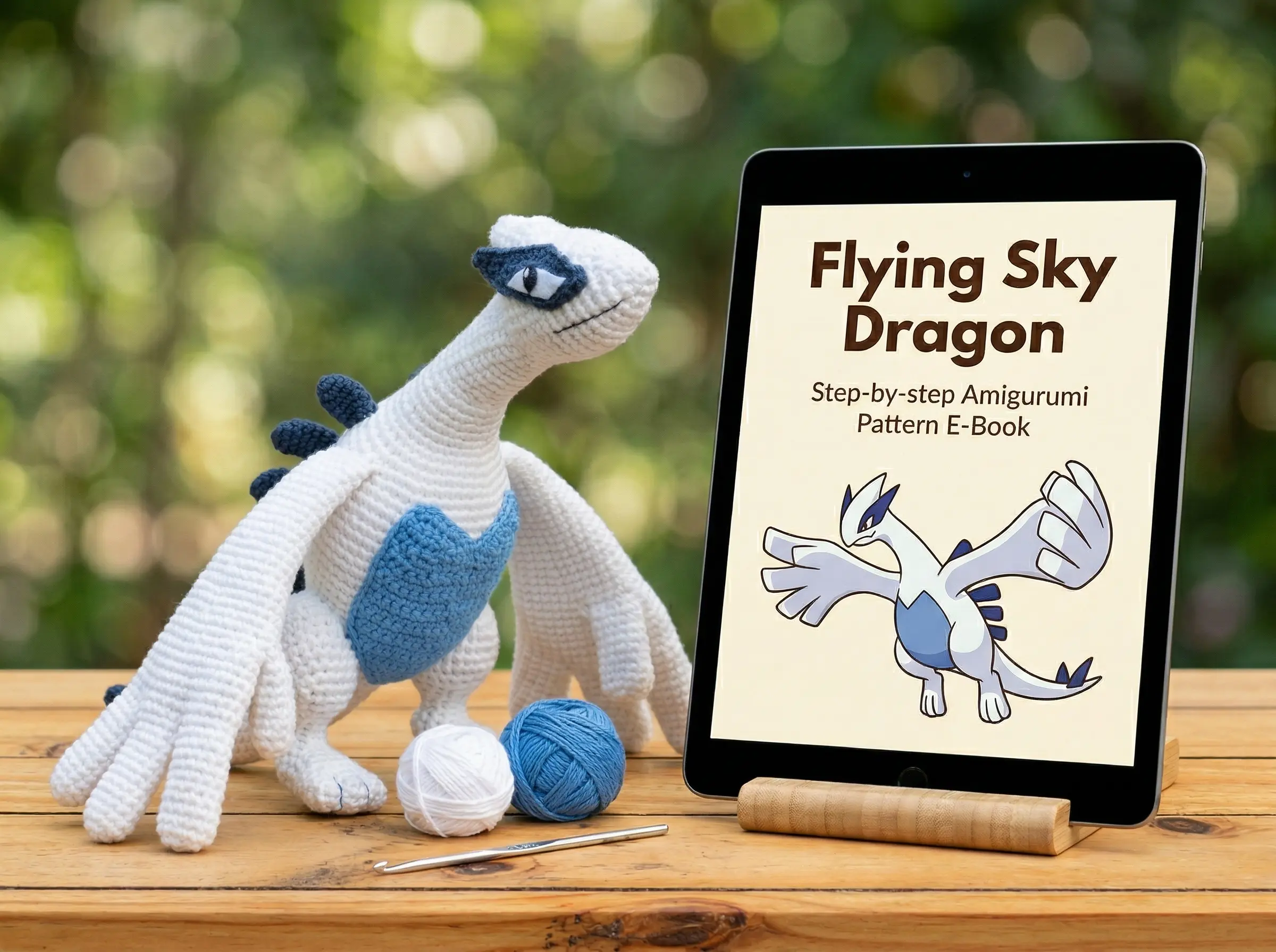 White Dragon Amigurumi Pattern