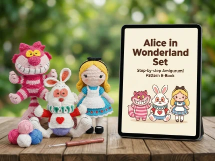 Curious Girl Storybook Amigurumi Pattern finished doll